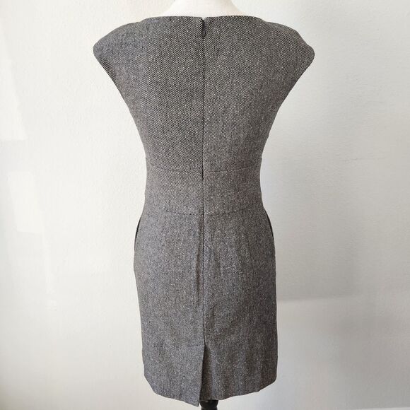 Banana Republic Womens Stretch size 2‎ Black Gray Wool Dress with Pockets - Picture 6 of 11